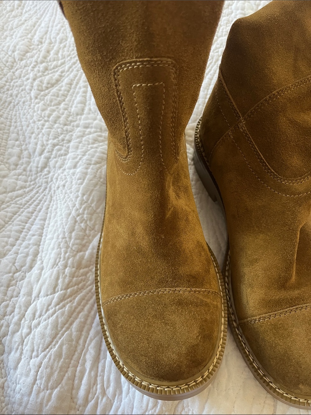 CHANEL Suede Western Ankle Boots in Chestnut - Picture 2 of 8